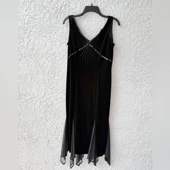 Sheri Martin vintage velvet sequin dress size 6 - Picture 1 of 8